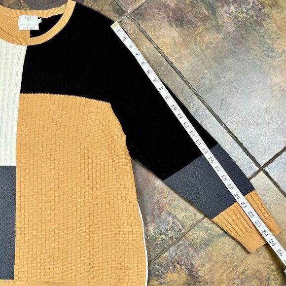 Edinburgh Color Block Long Sleeve Crew Neck Sweater XL - Picture 5 of 10
